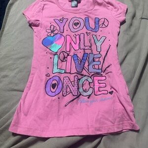 Self Esteem Pink 'YOLO' Graphic Tee for Kids
